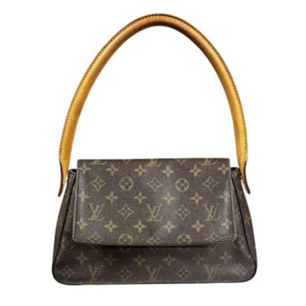Louis Vuitton Looping Monogram Shoulder Bag Canvas Brown